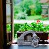 Comfy Hour Loving Memory Collection Resin Memorial Stone Windchime Dog and Angel Pet Statue (Every time The Wind Blows I Think of You), Faithful Memory of Dog's Bereavement view 3