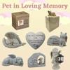 Comfy Hour Loving Memory Collection Resin Memorial Stone Windchime Dog and Angel Pet Statue (Every time The Wind Blows I Think of You), Faithful Memory of Dog's Bereavement view 4