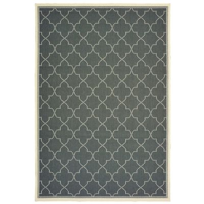 Moretti Parker Area Rug 6025L Grey Lines Ogee 2' 5" x 4' 5" Rectangle