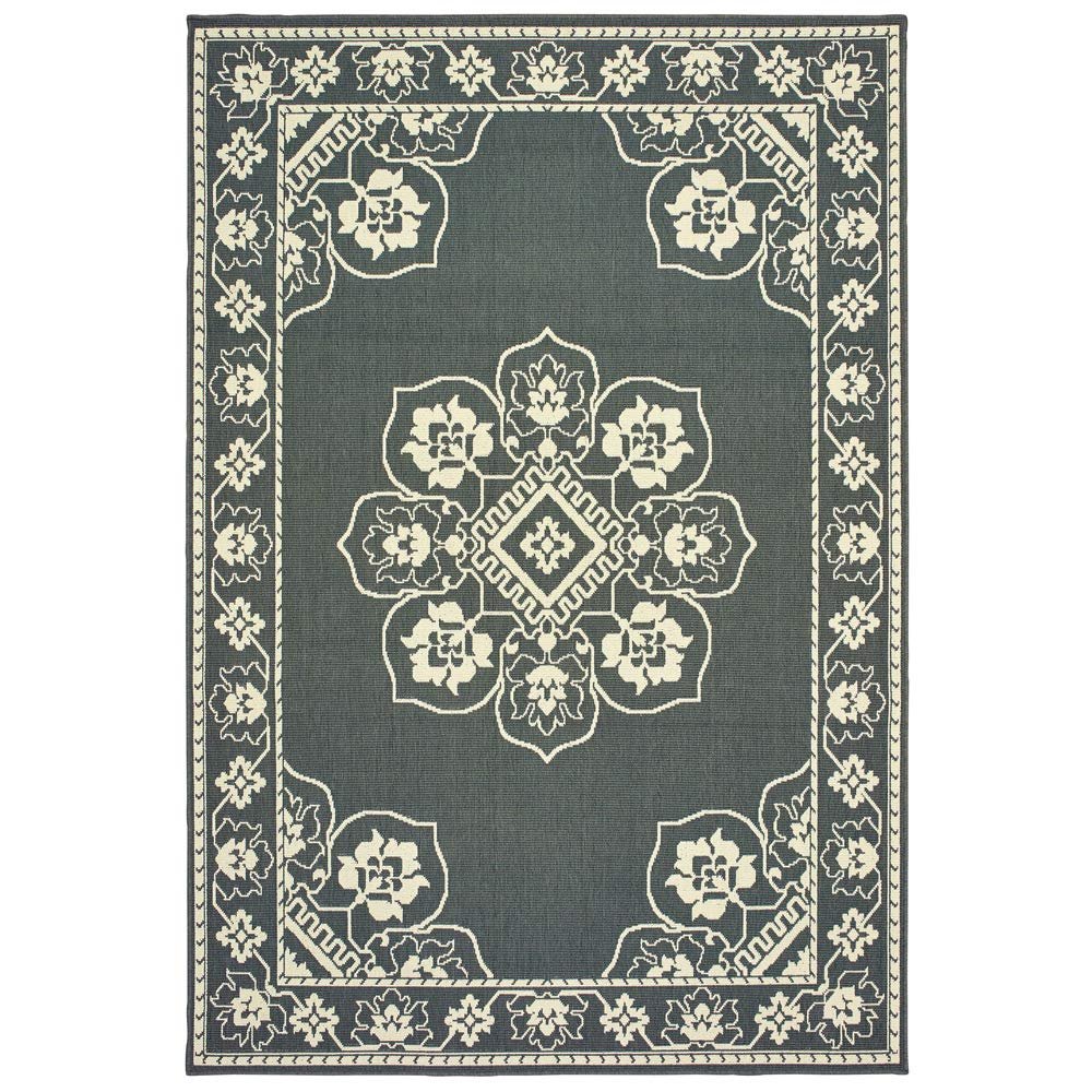 Moretti Parker Area Rug 7764E Grey Petals Bulbs 2' 5" x 4' 5" Rectangle