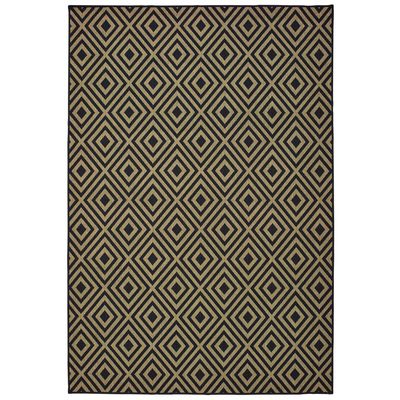 Moretti Parker Area Rug 2335K Black Diamond Diagonals 2' 5" x 4' 5" Rectangle