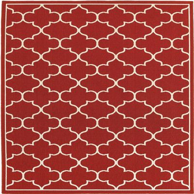 Moretti Constant Area Rug 1295R Red Circles Curves 1' 10" x 2' 10" Rectangle