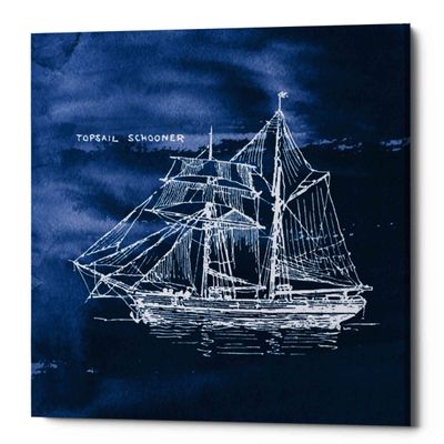 Epic Graffiti 'Sailing Ships V' by Wild Apple Portfolio, Canvas Wall Art, 12"x12"