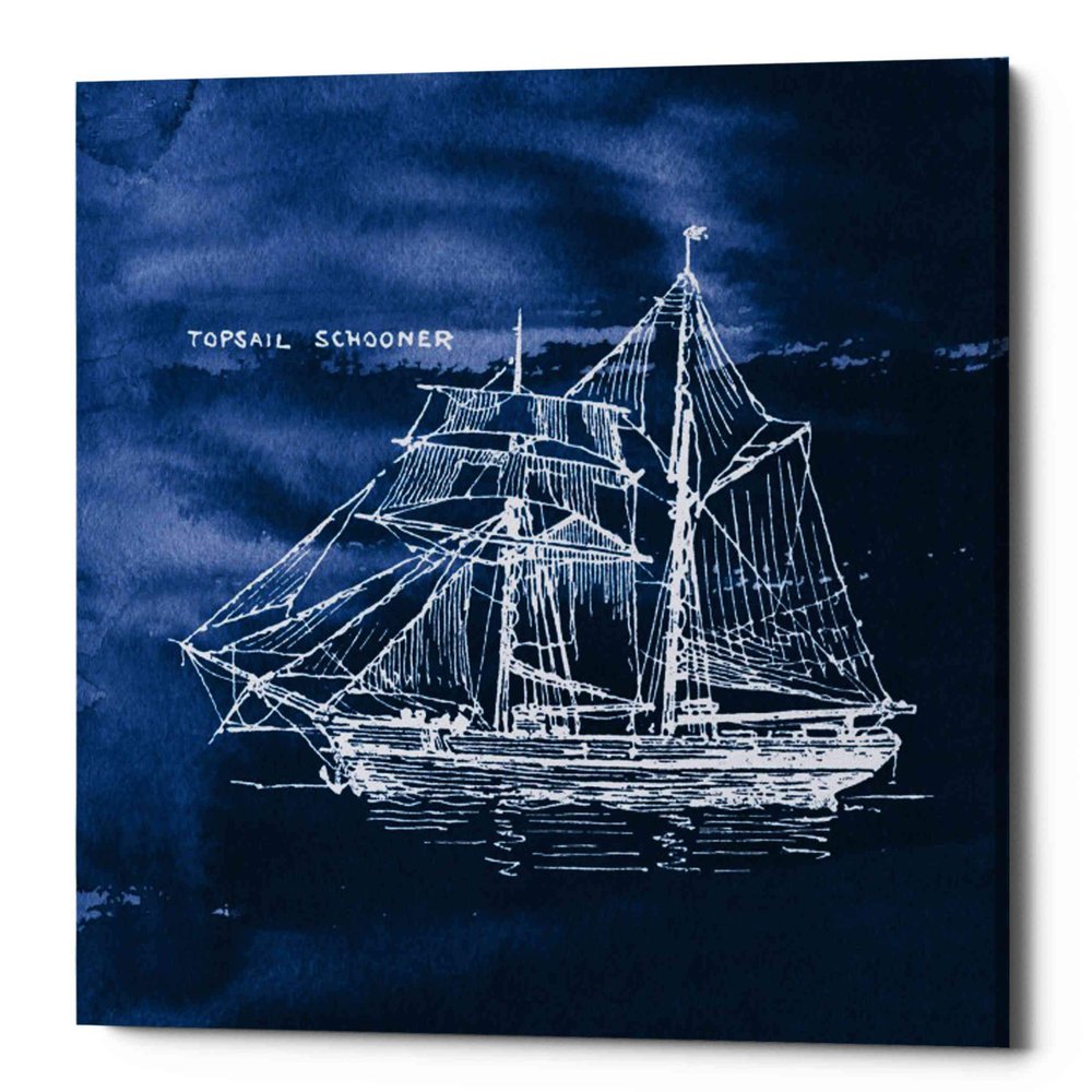 Epic Graffiti 'Sailing Ships V' by Wild Apple Portfolio, Canvas Wall Art, 12"x12"