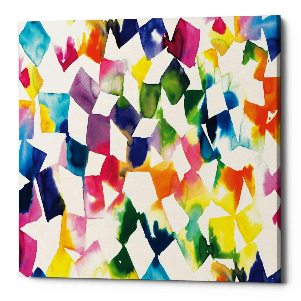 Epic Graffiti 'Colorful Cubes' by Wild Apple Portfolio, Canvas Wall Art, 12"x18"