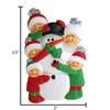 3D Decorating Snowman Family of 5 Christmas Ornament 2025 Personalized Family Christmas Ornaments 2025 | Snowman Frosty Hug Personalized Tree Ornaments Customizable Gifts Snow People of Five Ornament view 3