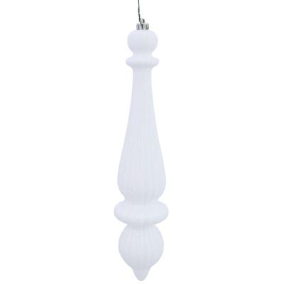 14 White Shiny Finial Drop UV Drill 2Bg