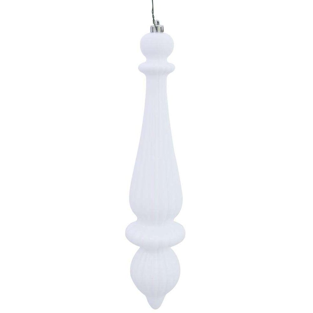 14 White Shiny Finial Drop UV Drill 2Bg