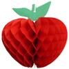 7 Inch Honeycomb Tissue Paper Apple Decoration, Set of 3 (Caribbean Themed Solid Red, White, Black) view 3