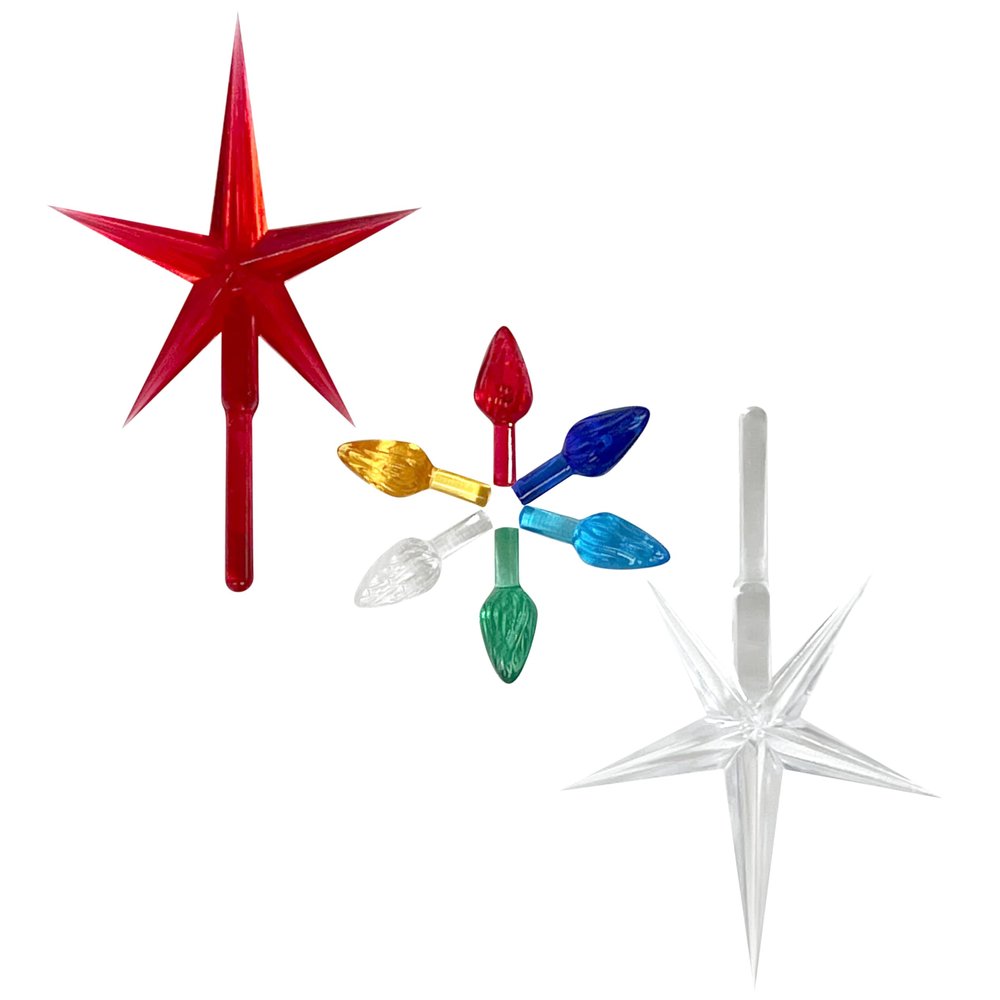 National Artcraft Medium Twist-Style Ceramic Christmas Tree Lights - Assorted Colors - (146 Pieces)