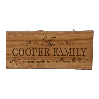 LifeSong Milestones LifeSong Home Live Edge Cherry Handcrafted Home Decor Step Stool Housewarming Gift Ideas for New Home Decorations 8 3/4 w x 16 L (Family Name)