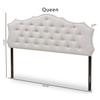 Baxton Studio Aurora Modern and Contemporary Greyish Beige Fabric Queen Size Headboard view 2