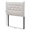 Baxton Studio Windsor Modern and Contemporary Greyish Beige Fabric Upholstered Twin Size Headboard view 2