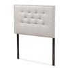 Baxton Studio Windsor Modern and Contemporary Greyish Beige Fabric Upholstered Twin Size Headboard view 3