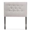 Baxton Studio Windsor Modern and Contemporary Greyish Beige Fabric Upholstered Twin Size Headboard view 4