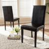 Baxton Studio Mia Contemporary Faux Leather Dining Chair, Dark Brown, 2/Set view 2