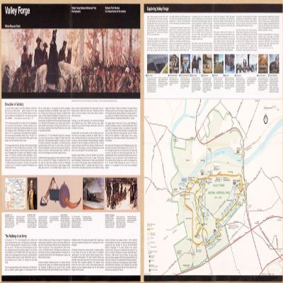 12" x 24" 2001 Map of Valley Forge National Historical Park Pennsylvania