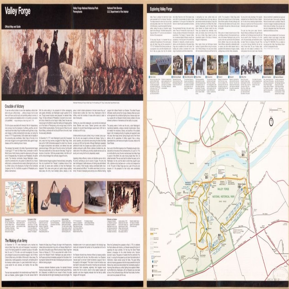12" x 24" 2001 Map of Valley Forge National Historical Park Pennsylvania