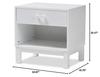 Baxton Studio Deirdre Modern and Contemporary White Wood 1-Drawer Nightstand White//White/Contemporary/Rubber Wood/MDF view 3