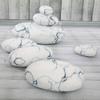 VERCART 7 Piece Set Mixed Designs 3D Artificial Living Stone Rock Throw Pillows Stuffing Plush Floor Pillow Creative Home Decoration Photo Or Film Props 7 PCS White Marble view 1