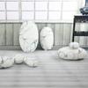 VERCART 7 Piece Set Mixed Designs 3D Artificial Living Stone Rock Throw Pillows Stuffing Plush Floor Pillow Creative Home Decoration Photo Or Film Props 7 PCS White Marble view 2