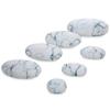 VERCART 7 Piece Set Mixed Designs 3D Artificial Living Stone Rock Throw Pillows Stuffing Plush Floor Pillow Creative Home Decoration Photo Or Film Props 7 PCS White Marble view 4