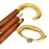 PIRU Style Brass Handle Designer Wood Victorian Walking Stick RTGC view 1