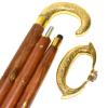 PIRU Style Brass Handle Designer Wood Victorian Walking Stick RTGC view 3