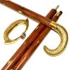 PIRU Style Brass Handle Designer Wood Victorian Walking Stick RTGC view 4
