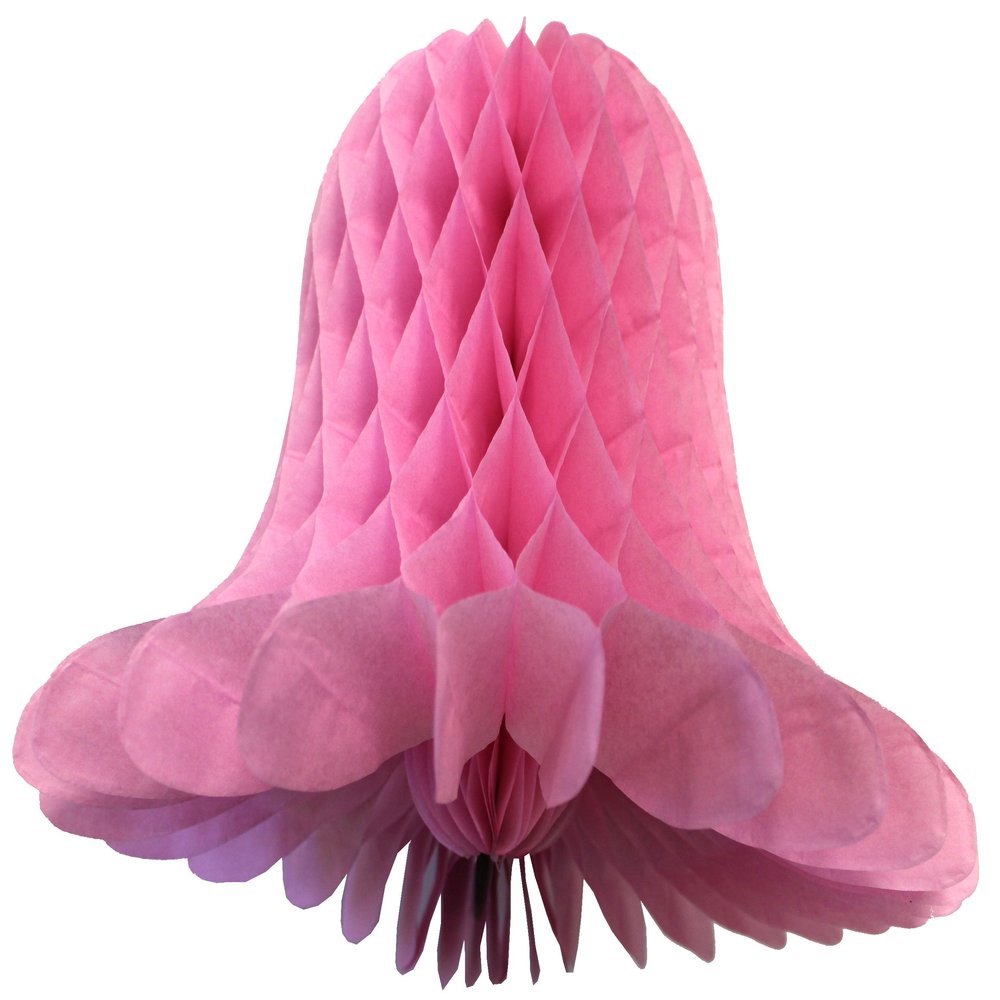 10-Pack 5 Inch Tissue Bell Decorations, Dusty Rose