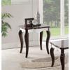 Acme Mathias Waving Apron Wood End Table in Walnut and White view 2