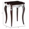 Acme Mathias Waving Apron Wood End Table in Walnut and White view 3