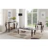 Acme Mathias Waving Apron Wood End Table in Walnut and White view 4