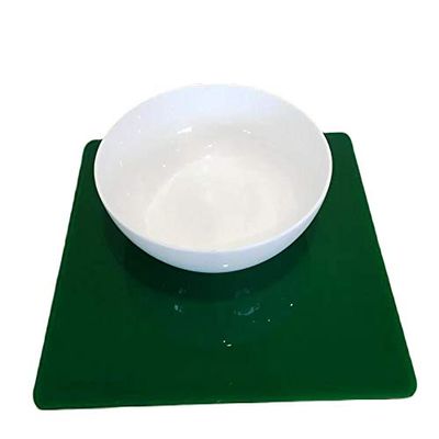 Super Cool Creations Square Placemat Set, Green - Large - 6 Placemats