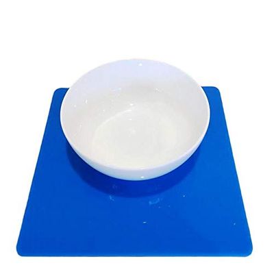 Super Cool Creations Square Placemat Set, Bright Blue - Large - 4 Placemats