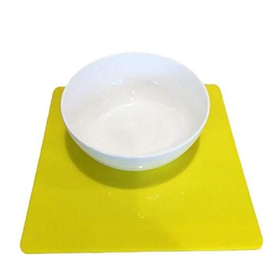 Super Cool Creations Square Placemat Set, Yellow - Large - 4 Placemats