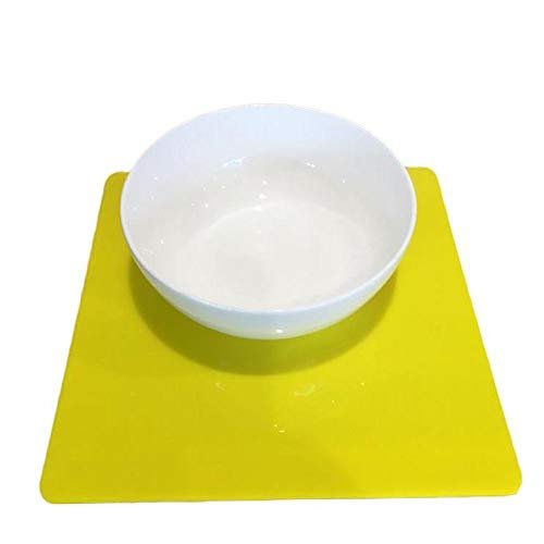 Super Cool Creations Square Placemat Set, Yellow - Large - 4 Placemats