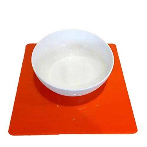 Super Cool Creations Square Placemat Set, Orange - Large - 6 Placemats
