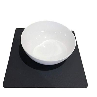 Super Cool Creations Square Placemat Set, Graphite Grey - Large - 6 Placemats