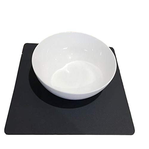 Super Cool Creations Square Placemat Set, Graphite Grey - Large - 4 Placemats
