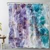 LB Marble Shower Curtain Purple and Teal Bathroom Shower Curtain Sets with Hooks Abstract Healing Crystals Geometric Decorative Waterproof Fabric Bath Curatin,72x72 Inch view 1