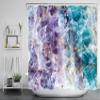 LB Marble Shower Curtain Purple and Teal Bathroom Shower Curtain Sets with Hooks Abstract Healing Crystals Geometric Decorative Waterproof Fabric Bath Curatin,72x72 Inch view 3
