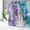 LB Marble Shower Curtain Purple and Teal Bathroom Shower Curtain Sets with Hooks Abstract Healing Crystals Geometric Decorative Waterproof Fabric Bath Curatin,72x72 Inch view 4