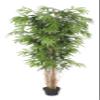 AMERIQUE Gorgeous 6 Feet Bamboo Artificial Tree Silk Plant with Sturdy Stalks and Lush Leaves, with Nursery Plastic Pot view 1