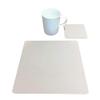 Super Cool Creations Square Placemat and Coaster Set, Latte - 4 Placemats and 4 Coaster - Large view 1