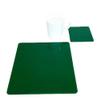 Super Cool Creations Square Placemat and Coaster Set, Green - 4 Placemats and 4 Coaster - Large view 1