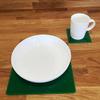 Super Cool Creations Square Placemat and Coaster Set, Green - 4 Placemats and 4 Coaster - Large view 3