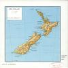 18" x 24" 1971 Map Of New Zealand Railroads Roads view 1