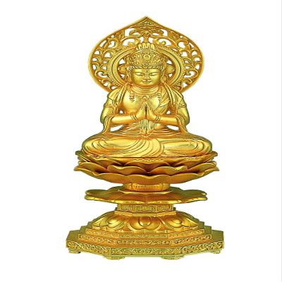  Bodhisattva Figurine, 15cm, Gold