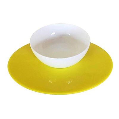 Super Cool Creations Oval Placemat Set, Yellow - Large - 4 Placemats